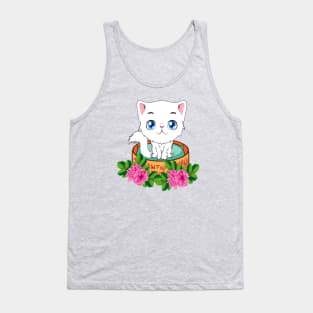 Cute Cat Animal Chubby Tank Top